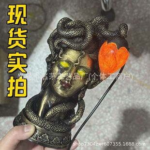 Cross-Border Medusa Table Lamp Medusa Table Lamp Statue Mythical Monster Gothic Resin Decoration