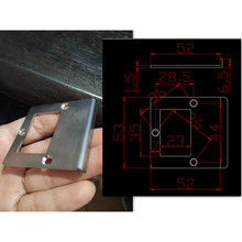 步阳门框片不锈钢防盗门配件锁具导向片三孔7字圆柱锁体锁片垫片