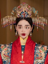 新娘头饰中式大气凤冠新款明制婚冠龙凤褂流苏古装婚礼秀禾服头饰