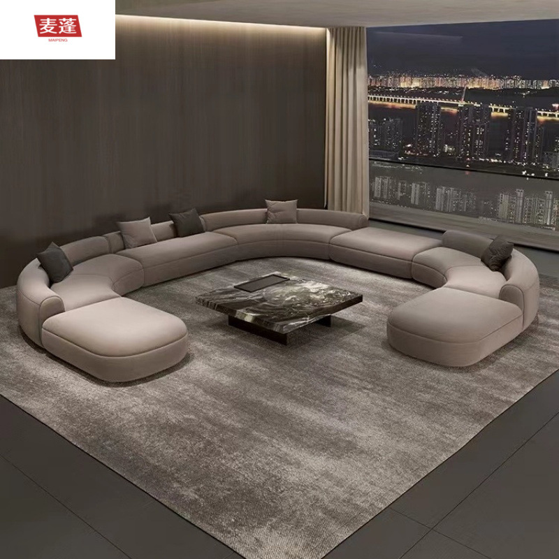 Sofa Maipeng Furniture Italy Wholesale Frosted Fabric Sofa Leather Sofa Designer Minimalist Sofa