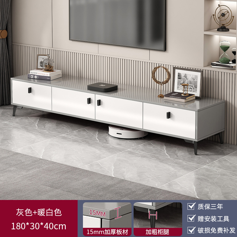 Mueble de TV, sala de estar, hogar 2025, nuevo apartamento pequeño, almacenamiento y almacenamiento, gabinete de TV simple moderno integrado