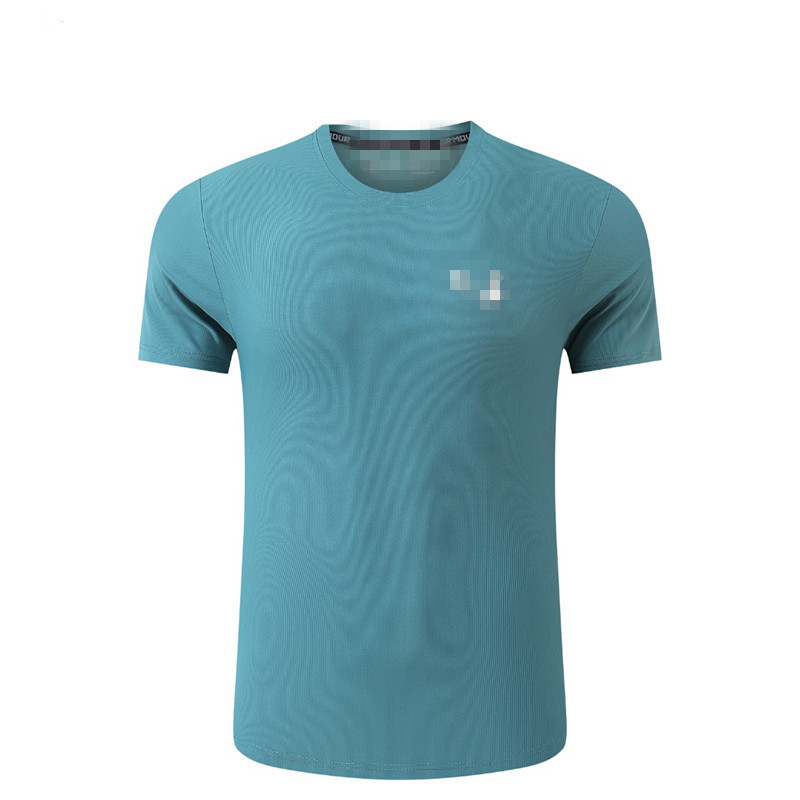 Thin Ice-Feel Short-Sleeved Round-Neck T-Shirt for Men, Running, Fitness, Badminton, Ice Silk Quick-Drying Clothing, Elastic Outdoor Sports