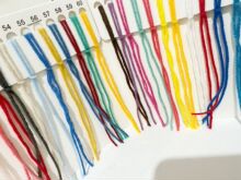 手工编织毛线4股牛奶棉线依棉实物色卡