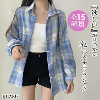 春秋复古港味百搭宽松格子衬衫别致小众女上衣休闲日韩系polo衫