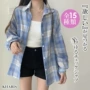 宽松小众春秋格子衬衫