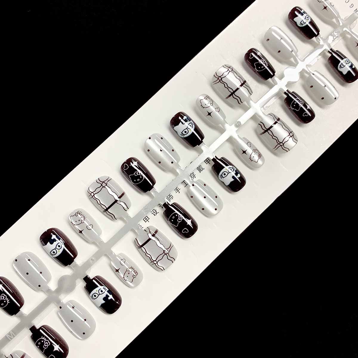 Cartoon cute short nail stickers for manicure for nails