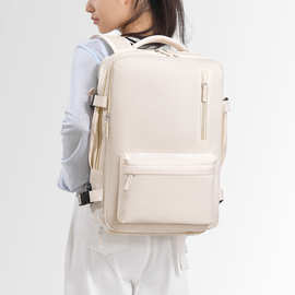 差旅大容量可扩展通勤电脑包书包女高中生背包多功能旅行双肩包女