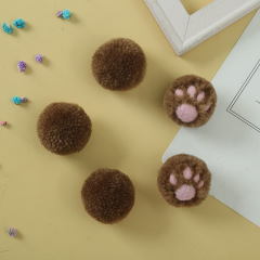 羊毛氈萌系可愛貓爪吊墜下書包掛件DIY手工飾品配件廠家批發