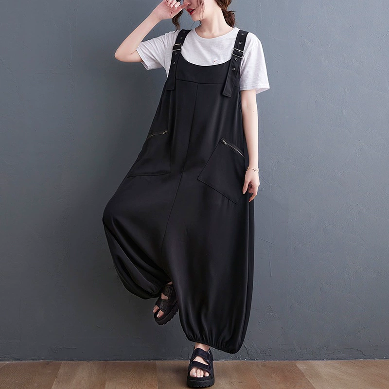Universal fashionable overall with zipper, plus size, oversize