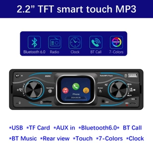 Tək Silindrli Sensor Ekranlı Avtomobil Bluetooth MP3 Pleyer, Mərkəzi Radio 2025C