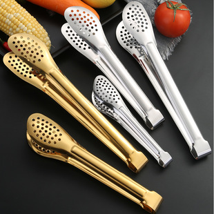Stainless Steel Exquisite Thickened Food Clip Baking Dessert Clip Bread Clip Barbecue Clip Steak Clip Barbecue Clip Printing LOGO