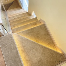 高级纯色楼梯踏步垫免胶自粘实木防滑家用可定 制楼梯地毯台阶贴