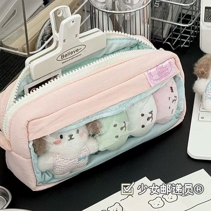 厂家批发方糖痛包笔袋高颜值少女心文具创意学生大容量粉色铅笔袋|undefined