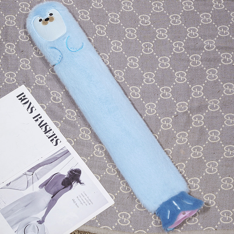 Bolsa de agua caliente de tira larga almohada de agua de vertido de agua para dormir calentando los pies, bolsa de agua caliente de cama alargada, regalo para novias mayores.