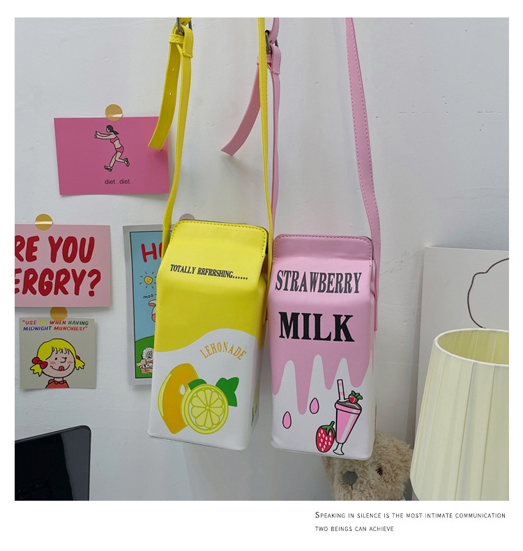 Small Pu Leather Fruit Square Buckle Crossbody Bag display picture 25