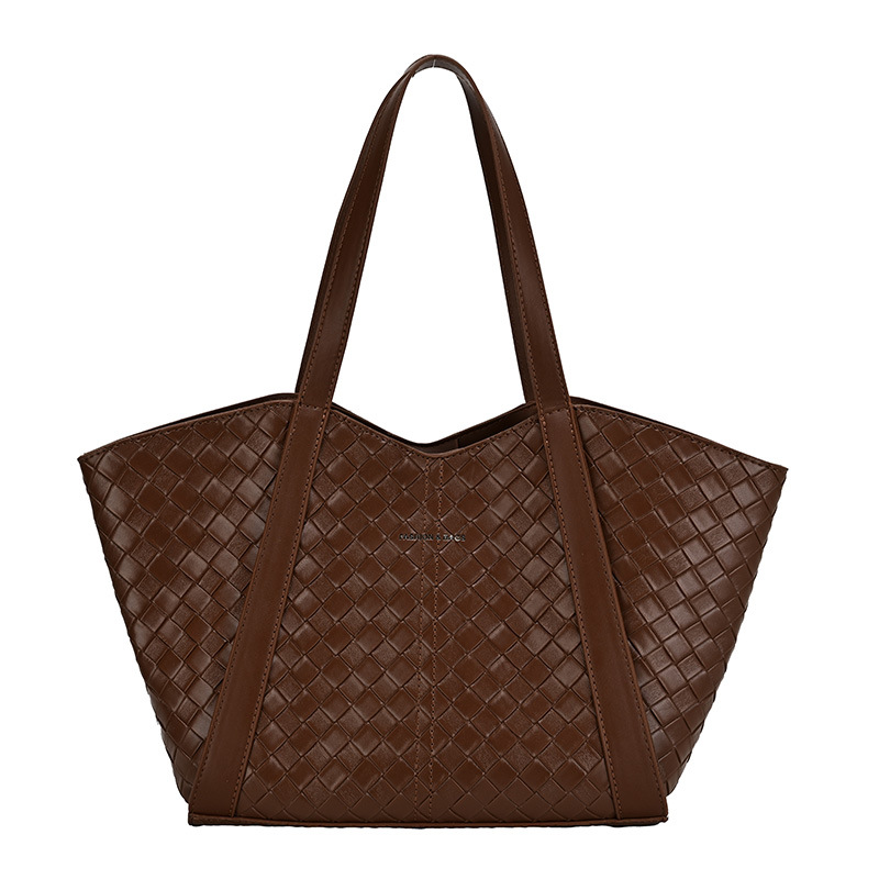 Nuevo bolso Tote marca de bolso plano tejido bolso de hombro de gran capacidad de mujer moda versátil bolso de brazo de viaje