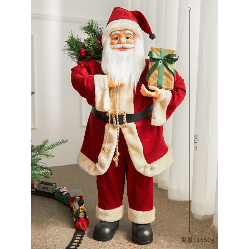 Amazonの新しいサンタクロース人形オーナメントクリスマスシーンレイアウトホテルウィンドウデスクトップ装飾|undefined