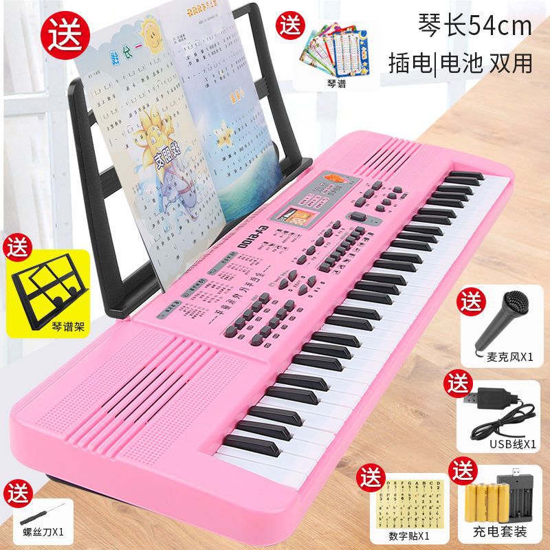 5 bebés 61 teclas micrófono organo electrónico comentarios pequeños pianos niños principiantes multifuncional hombre 68 juguetes musicales mujeres