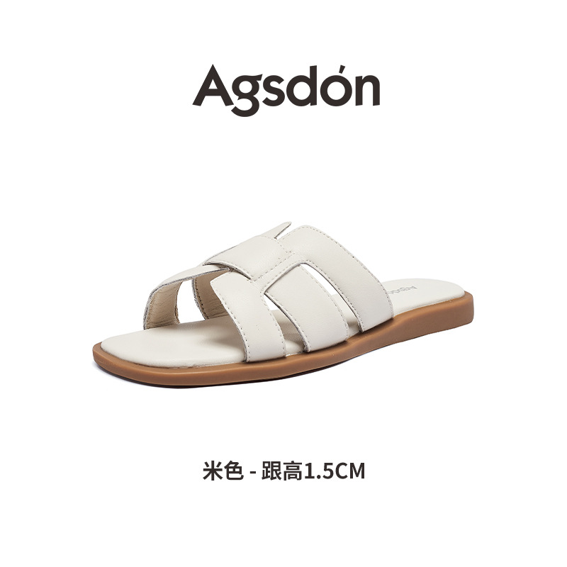 Sandalias Augu Shiden para mujer, nuevas sandalias casuales de verano 2026 de estilo francés para combinar con faldas, sandalias planas de playa.