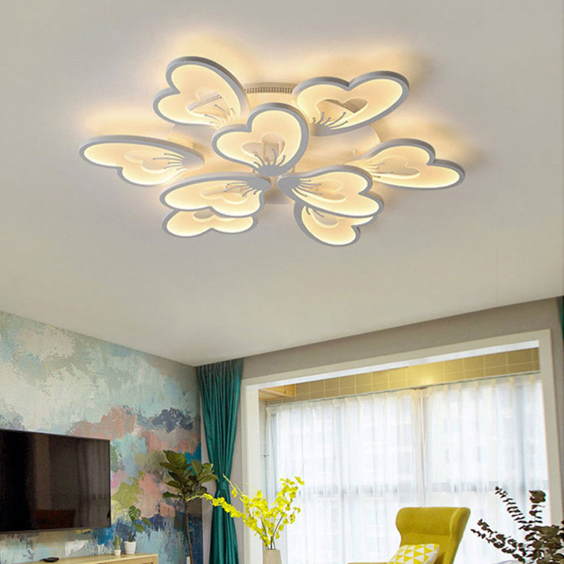 Aliexpress lámpara de techo dormitorio de alto nivel luces tricolor lámpara de sala de estar doméstica moderna y simple fábrica Zhongshan lámpara de casa completa