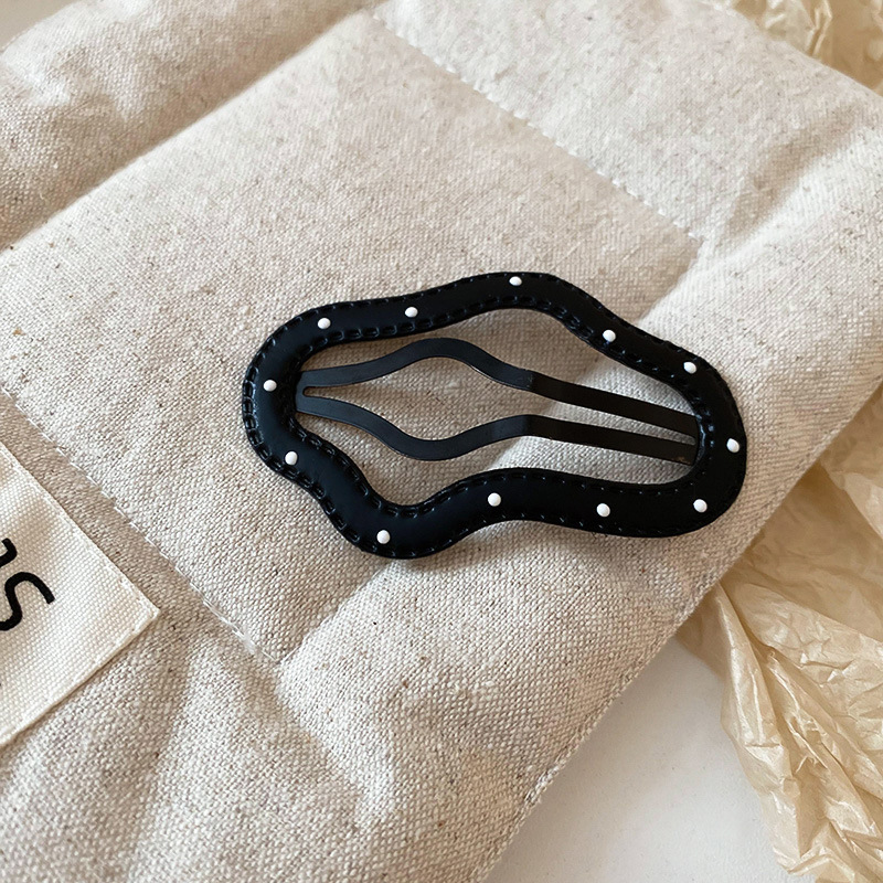 黑白波点星星发夹额前碎发刘海夹可爱通勤BB夹甜酷辣妹潮流发饰女详情8