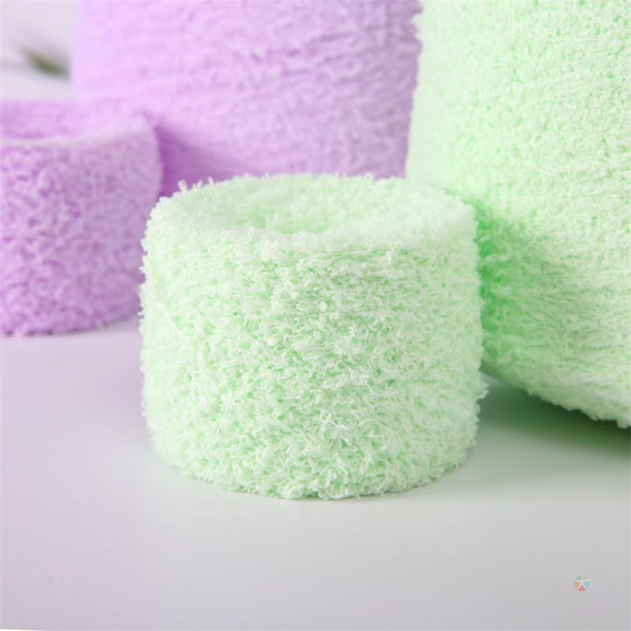 8.5支家居绒18支珊瑚绒半边绒纱线家居袜子围巾秋冬毛线外贸毛纱