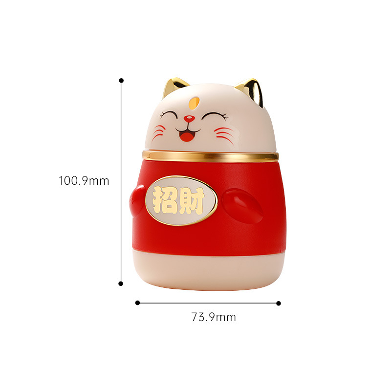 Lucky Cat Fortune Automatic Press Toothpick Holder Toothpick Tube Toothpick Jar Toothpick Bottle Home Cute Household Fortune Attractor