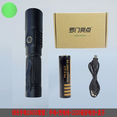 UV fənərlər Flashlight for Dust Detection, Red Light - 5050-green-light-set-including-2200-mah-18650-battery