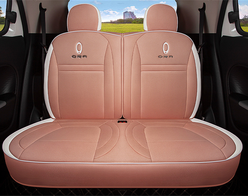 Euler R1 Black Cat special seat cover 21 22 white cat car cushion four seasons all-inclusive linen decorative seat cover