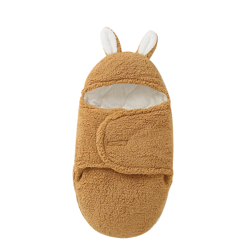 Bebé recién nacido Otoño e Invierno Cachemira engrosada edredón swaddling anti-kick edredón entrega habitación paquete orden anti-shock saco de dormir