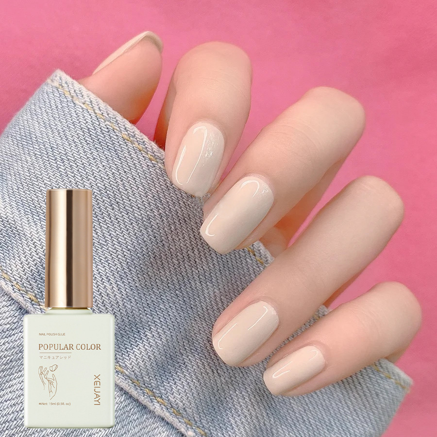 Pure Color new white nail polish glue nude transparent nail polish shop special high-grade nail polish lasting firm Factory wholesale