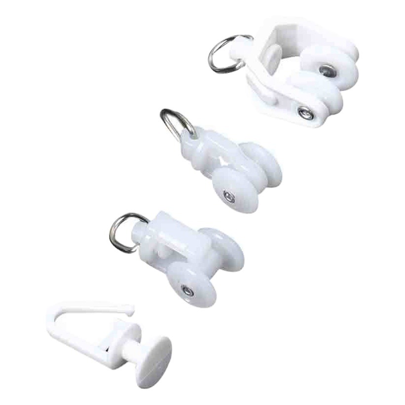 Polea de cortina rueda para caminar accesorios cortina para el hogar pequeño gancho puntiagudo gancho de brote de frijol cortina de riel recto cortina de gancho de plástico S gancho image 1