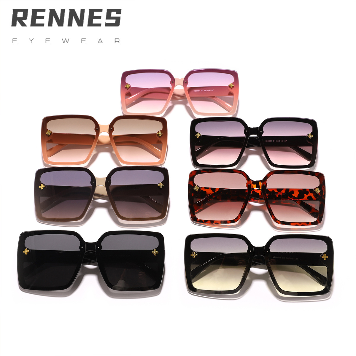 2024 Cross-border Europa y Estados Unidos nuevas gafas de sol pequeñas con cara de marco, gafas de sol de sombra al aire libre de película de PC de sentido avanzado, fotografía callejera personalizada