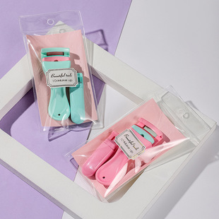 Plastic Eyelash Curler Curling Long-lasting Stereotype Sunflower Eye Mascara for Women Small Partial Portable 2 Pack