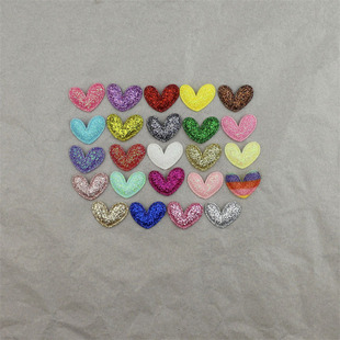 2cm Glitter Heart Jewelry Accessories DIY Hair Accessories Accessories Materials Heart-Shaped Toys Clothing Shoes and Socks Decorative Accessories