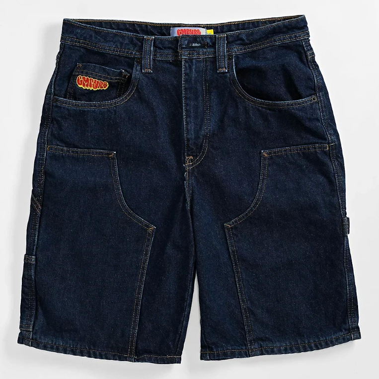 Casual Tooling Denim Shorts American Style Retro High Street Big Pocket Men's Fashion Brand Summer Loose Tooling Shorts for Men