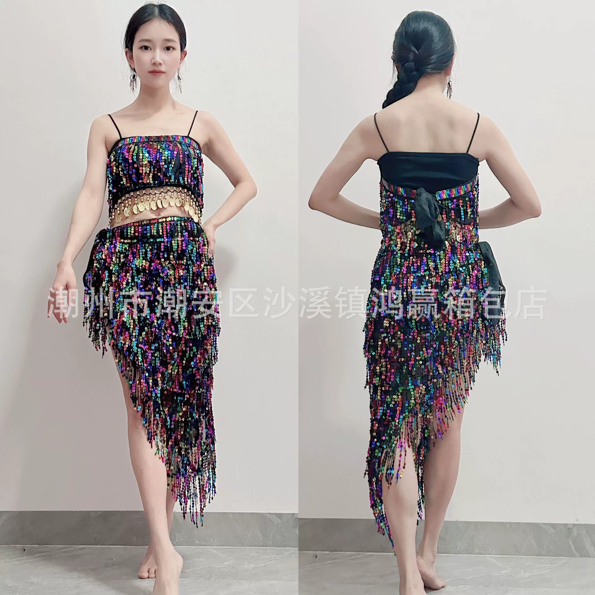 Новый костюм для танца живота костюм для танцев с блестками