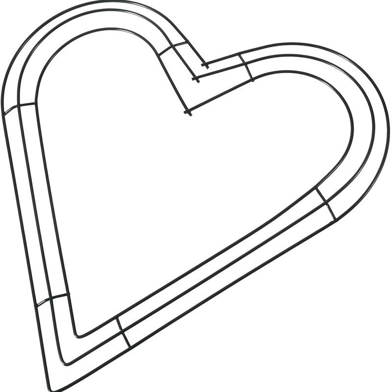 Anillo de hierro guirnalda en forma de corazón Anillo de hierro colgante de Navidad decoración del hogar Garland