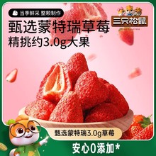 【三只松鼠_冻干水果干】草莓金枕榴莲果干蜜饯零食健康低脂脆块