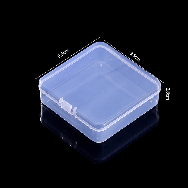 多種類の円形の四角形の透明なプラスチックの箱は取り外し可能です。|undefined
