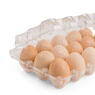 Fifteen Plastic Egg Trays, Disposable Transparent Storage Boxes for Free-Range Eggs with Lids, Shockproof, Specially Designed for Supermarkets and Farms
