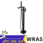 跨境304不锈钢落地式浴缸冷热木桶立柱盆酒店民宿工程水龙头批发