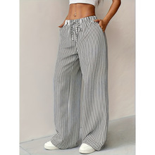 I 78621 Striped Straight Casual Pants ����ֱͲ���п�羳