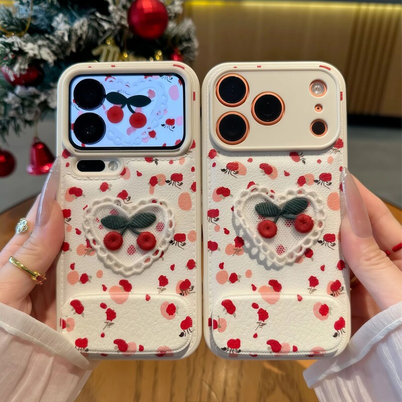 Love Cherry Suitable for Apple 17Promax Mobile Phone Case 16/15 Candy Air Cushion Case Xiaomi 17 Huawei Vivo