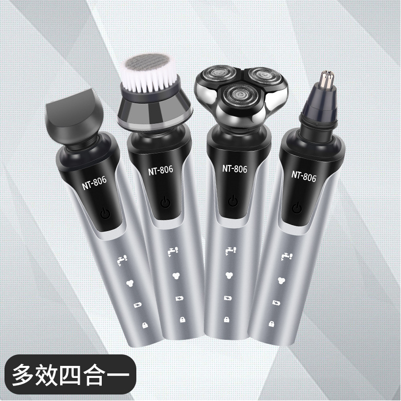 New 3D floating veneer 3 head electric shaving razor multifunctional rechargeable men's razor USB charging