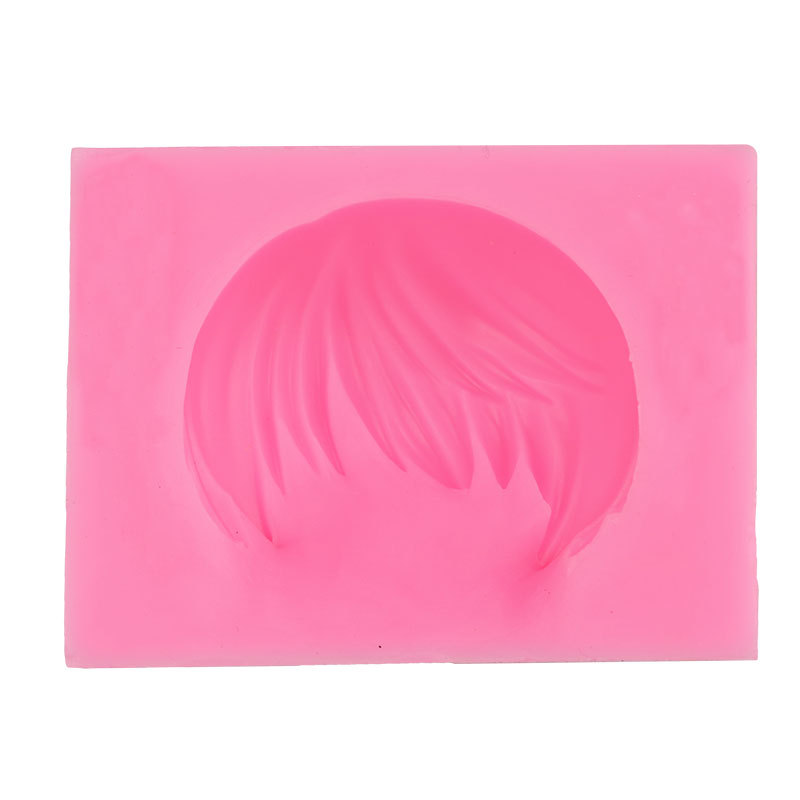 Ultra-ligero de arcilla pelo de silicona molde peinado muñeca modelado decoración fondant dibujos animados Bangs fondant molde de cerámica suave
