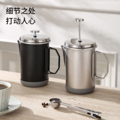 国境を越えた屋外の法圧ポットは、手動ミルク泡立て器sus304ステンレスコーヒーポットキャンプ煮茶器を加熱することができる