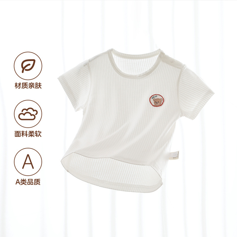 Lenzing Modal Knitted Short Sleeve T-Shirt, Class A, Spring, 93.2% Modal, 6 Months-3 Years