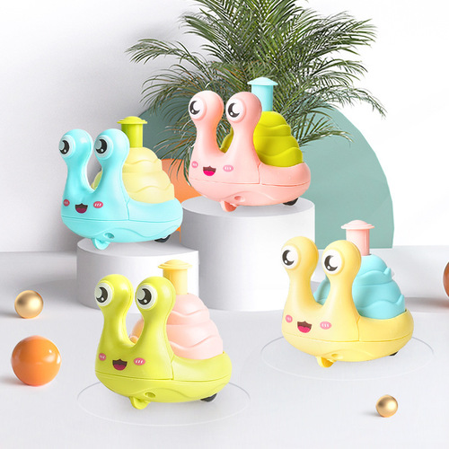 Children's toy HY-808 push small snail sliding inertia pull-back car baby educational toy manufacturer direct sale