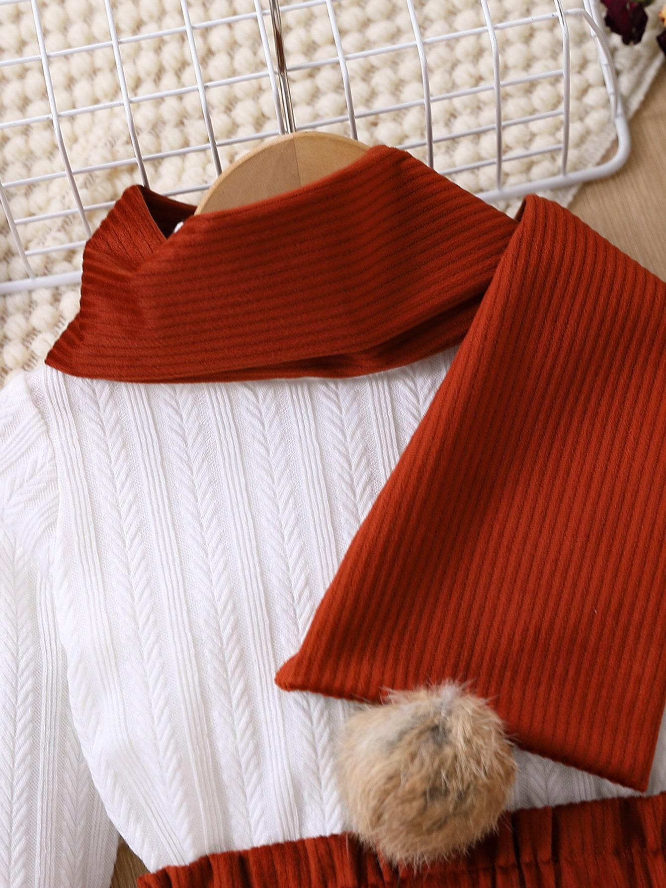 Completo bimba moda gonna maniche lunghe sciarpa e basco in lana_voghion.com